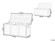Aufbewahrungsbox LOCARNO 112 cm 50 cm Grau_918582