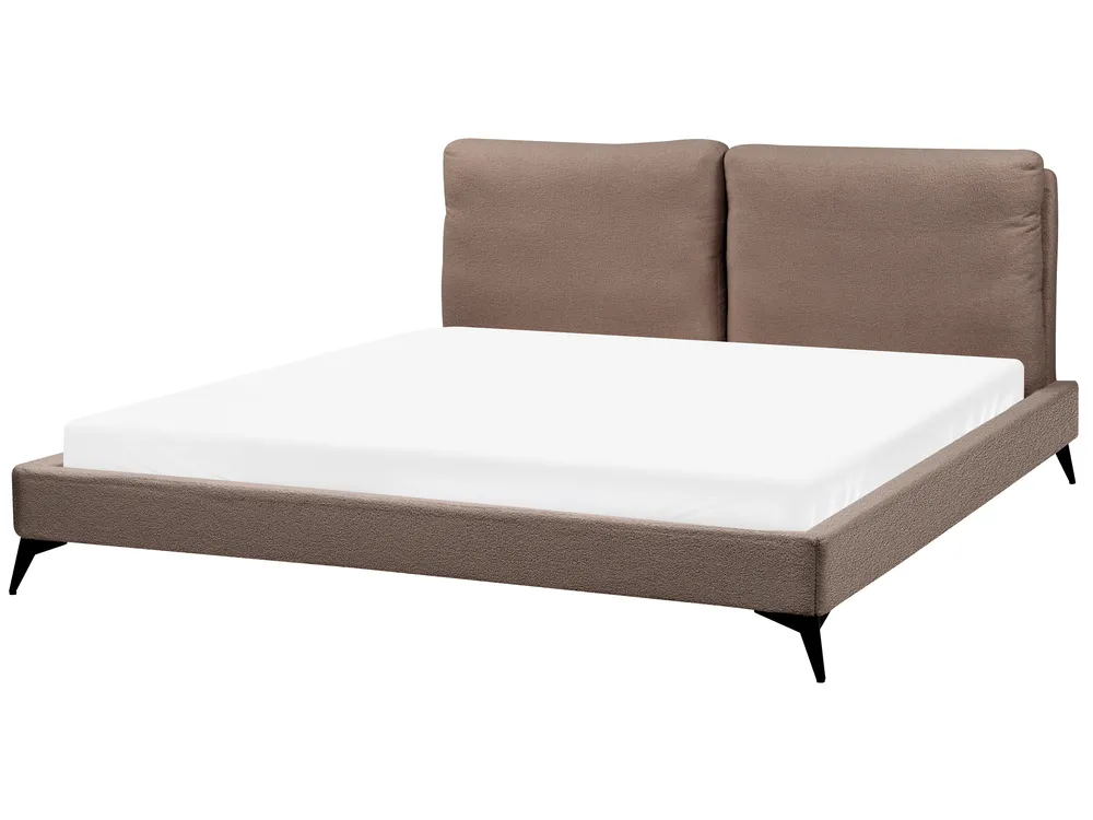 Bett mit Lattenrost Bouclé MELLE 180 x 200 cm Braun_965715