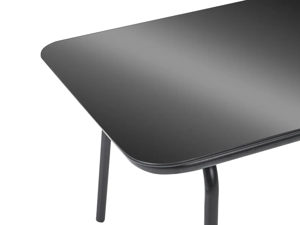 Lounge Set mit Tisch 4-Sitzer USTICA Metall Schwarz_1037394