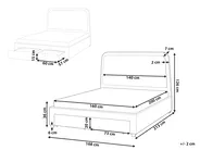 Bed with Storage Drawers SARDENT Boucle Off-White 160 x 200 cm (EU King Size)_1009196