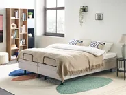 Verstellbares Bett ohne Kopfteil Stoff DUKE 160 x 200 cm Beige_951717