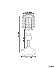 Kerzenständer AVORD 33 cm Glas Silber_784405