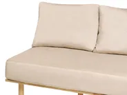 Sofa 2-Sitzer SALO mit Tischen Stoff Beige_932617