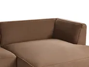 Corner Sofa 3 Seater SATER Fabric Brown Left Hand_1019344