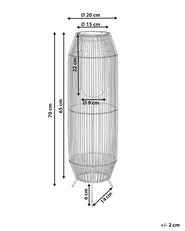 Solarbetriebene Laterne DONGWE 70 cm Naturfarben_1045327