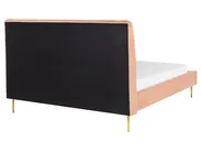 Bett mit Lattenrost Samtstoff MARVILLE 160 x 200 cm Pfirsichrosa_773413