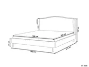 Bett mit Lattenrost Stoff COLMAR 180 x 200 cm Sandbeige_675918