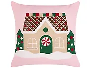 Set van 3 sierkussens VELLYN 30 x 50 cm 45 x 45 cm Roze kerstmotief_1164688