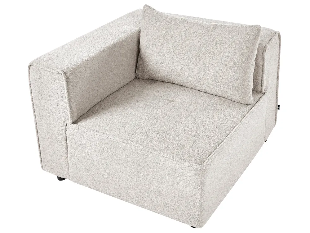 Modul Ecksofa 4-Sitzer AXEBO Bouclé Cremeweiß linksseitig_1075609
