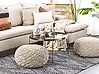 Pouf Makramee BERKANE Baumwolle Beige