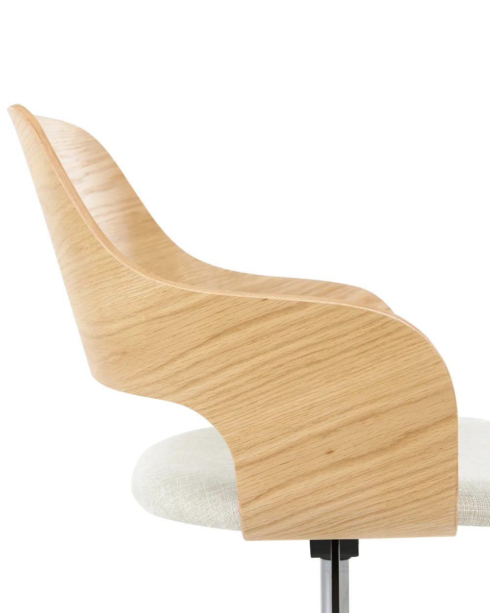Desk Chair NOVATO Faux Linen Light Beige_962974