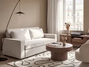 Schlafsofa 2-Sitzer UTTELA Stoff Cremeweiß_1079431