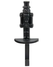 Set of 3 Christmas Stocking Holders KAJAANI 22 cm Nutcracker Black_1010896