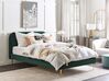 Bett mit Lattenrost Samtstoff FLAYAT 160 x 200 cm Smaragdgrün