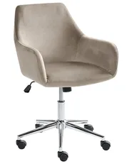 Bürostuhl WELLSTON Samtstoff Taupe_1043003