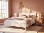 Bed Pine Wood OLIVET 160 x 200 cm (EU King Size) White_1149374