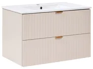 Wall Mounted Vanity Unit with Basin TOTORANI 80 cm Beige_1125552