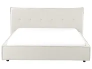 Wasserbett Kunstleinen LESTRE 160 x 200 cm Cremeweiß_962672