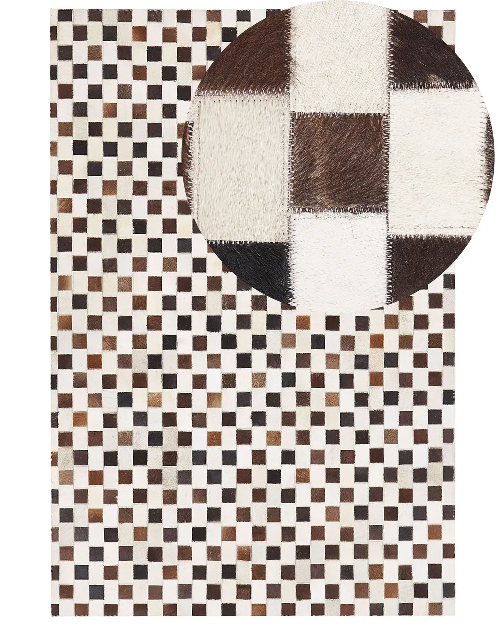Rug KAYABEY Beige 160 x 230 cm Leather