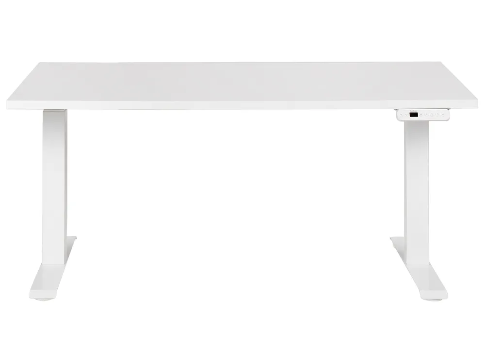 Schreibtisch elektrisch höhenverstellbar DESTINES 160 cm 72 cm Weiß_899368
