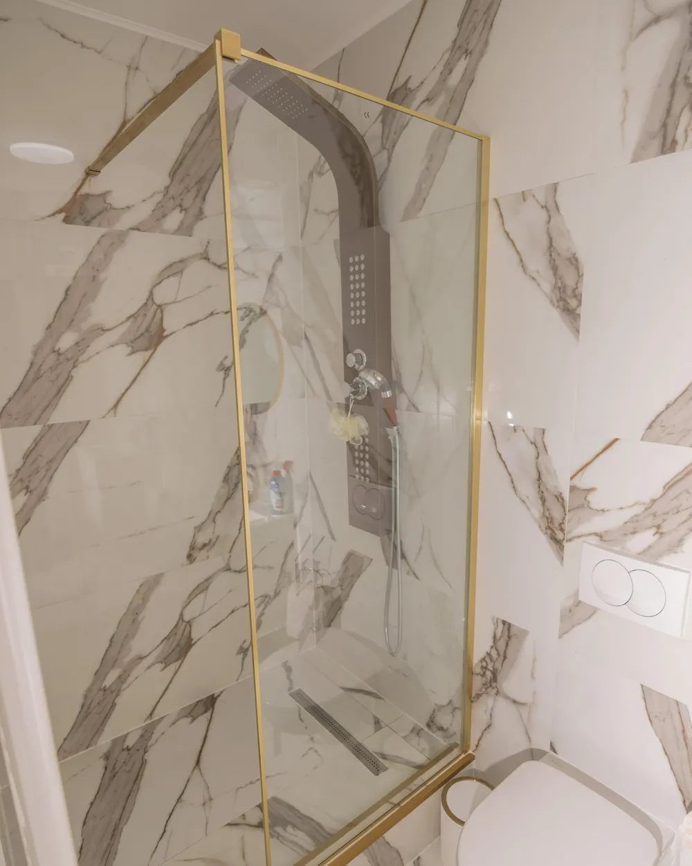 Shower Screen WASPAM 800 x 1900 mm Gold_1000933