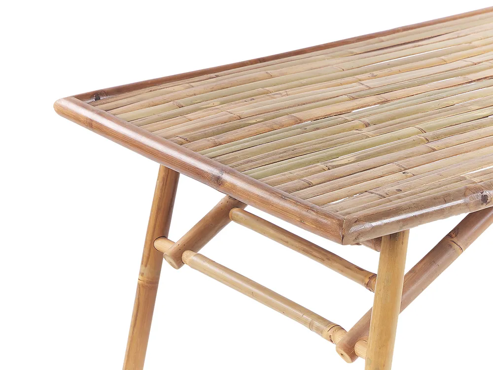 Gartentisch MOLISE 120 cm 69 cm Bambus Hellbraun - Beliani.de