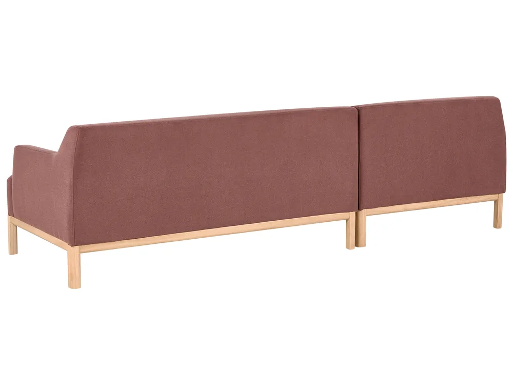Corner Sofa 3 Seater SOSJO Fabric Burgundy Right Hand_941193