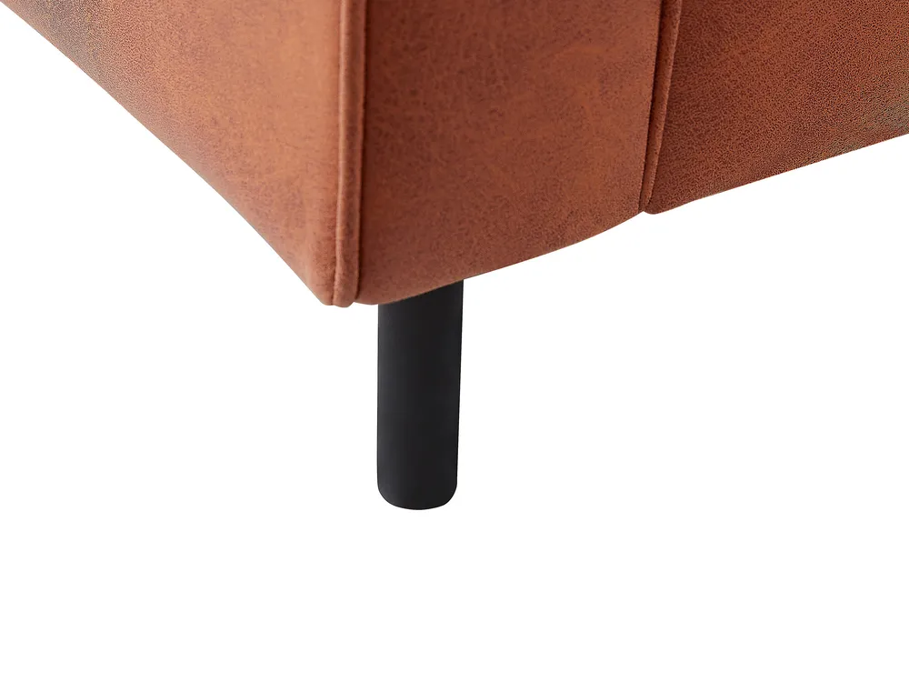 Sofa 3-Sitzer SAVALEN Kunstleder Goldbraun_779200
