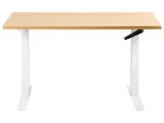 Schreibtisch manuell höhenverstellbar DESTINES 120 cm 72 cm Hellbraun / Weiß_1000511
