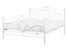 Bett mit Lattenrost Metall LYRA 140 x 200 cm Weiß