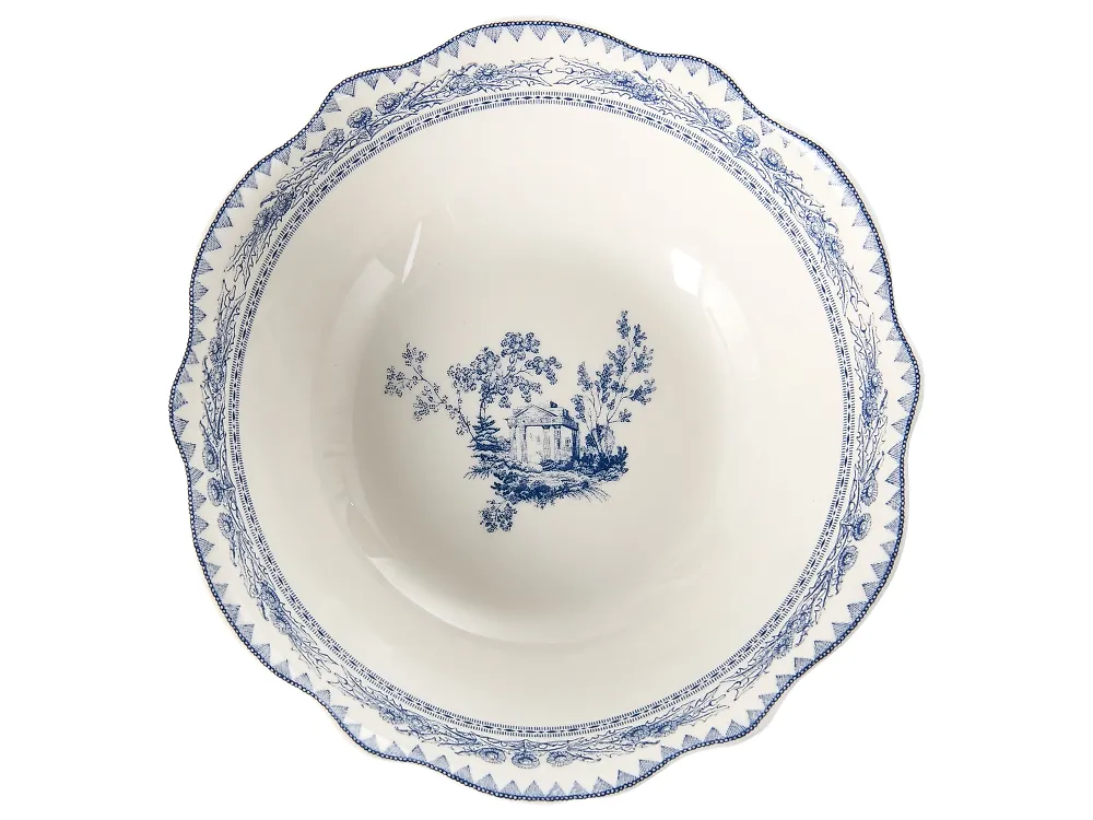 20-Piece Dinnerware Set BAY LEAF Porcelain White/Blue_1191726