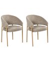 Set van 2 eetkamerstoelen ZANE Stof Taupe