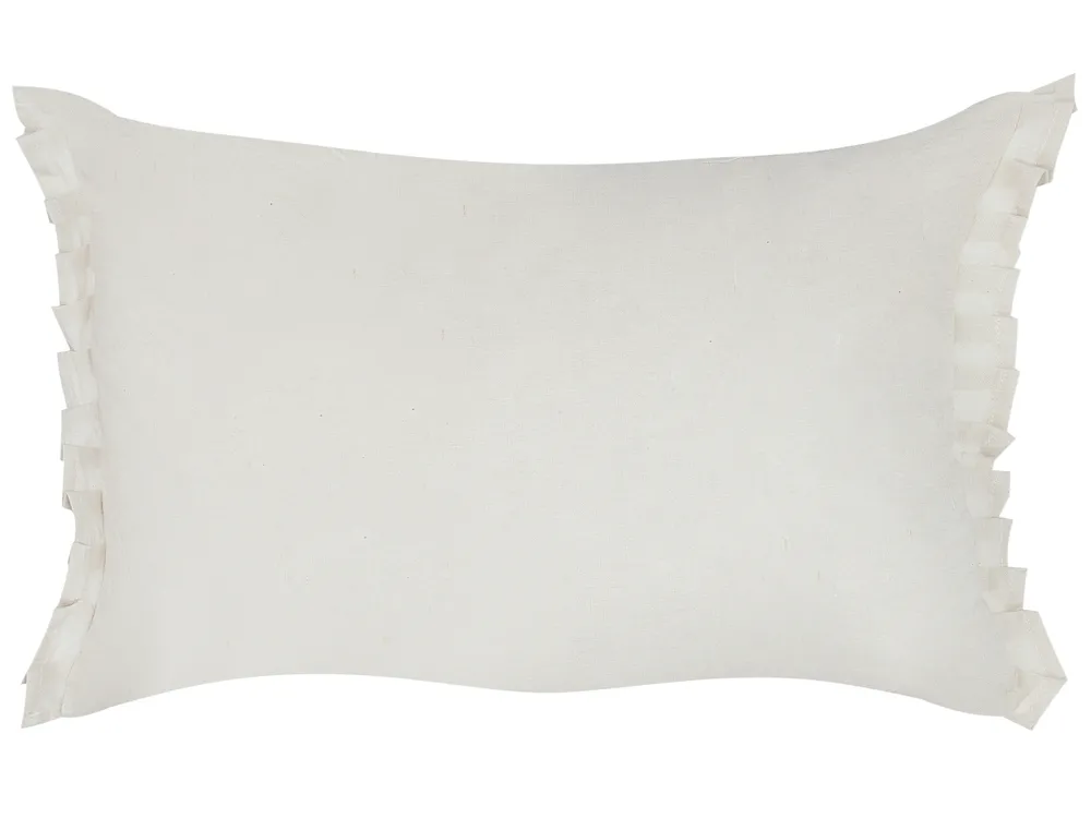 Dekokissen 2er Set SASSAFRAS 30 x 45 cm Leinen Cremeweiß Ohne Muster_906652