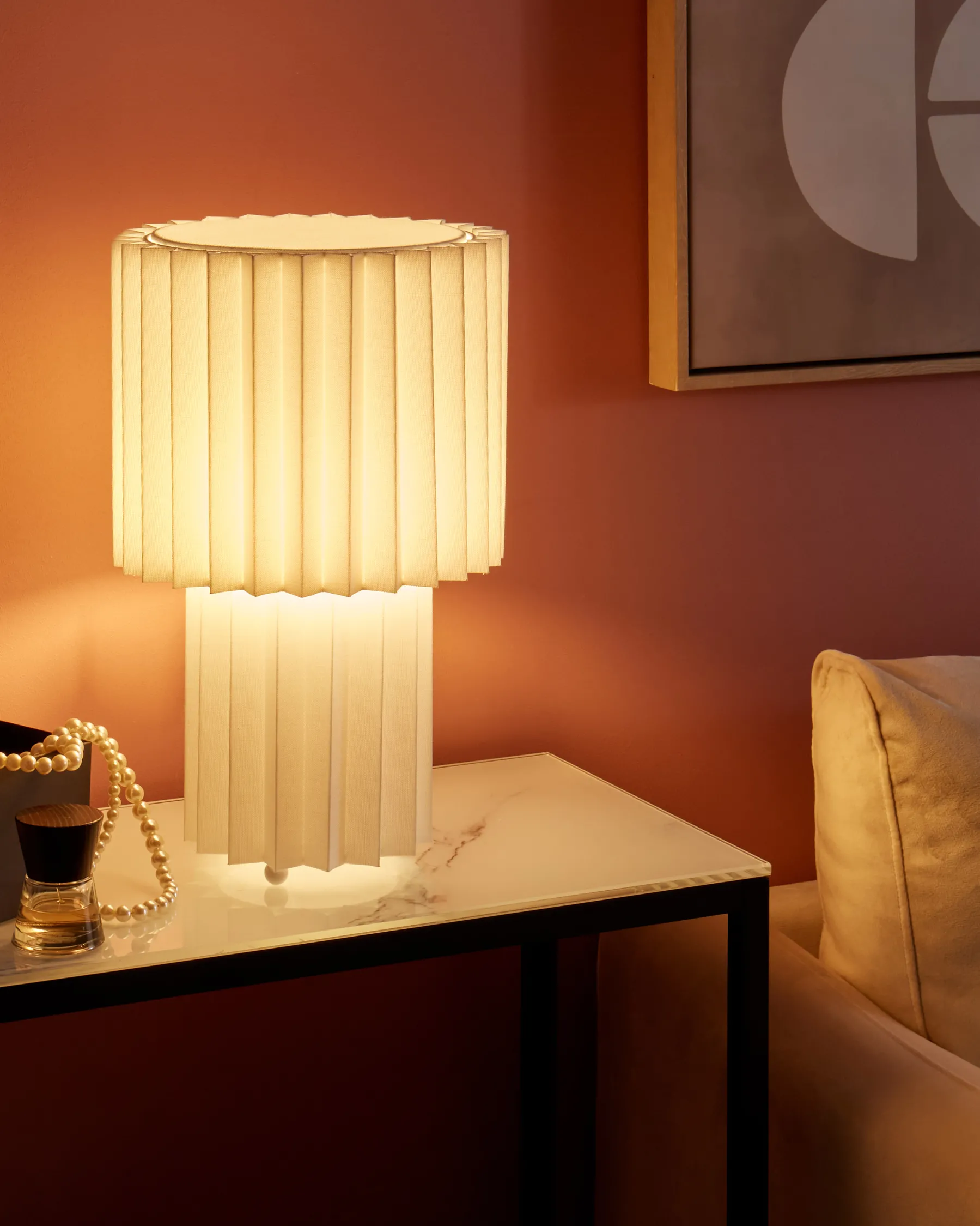 Table Lamp ALFEIOS Linen White_897168
