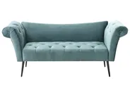 Chaiselongue NANTILLY Samtstoff Blaugrün_996654