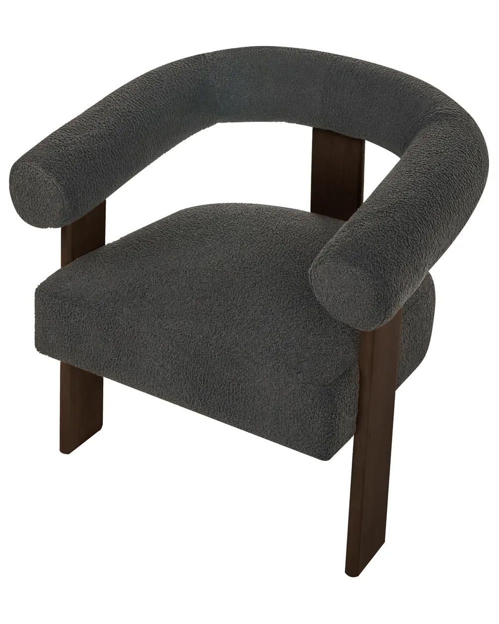 Sessel ILBRO Bouclé Schwarz / Dunkelbraun_984769
