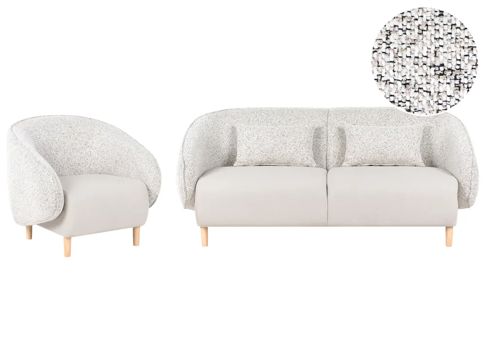 Sofa Set UMEA Stoff Hellbeige
