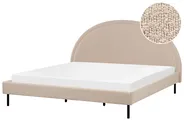 Bett mit Lattenrost Bouclé MARGUT 180 x 200 cm Beige_877093