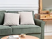 Set van 2 sierkussens BASALIM 45 x 45 cm Beige effen_1188271