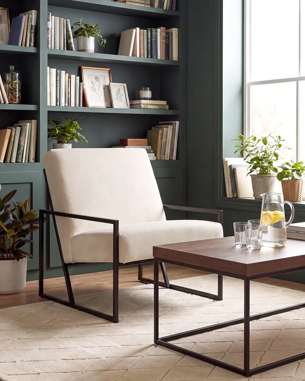 Sessel DELARY Samtstoff Hellbeige_1156183