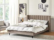 Bed Velvet VILLETTE 180 x 200 cm (EU Super King) Taupe_1178352