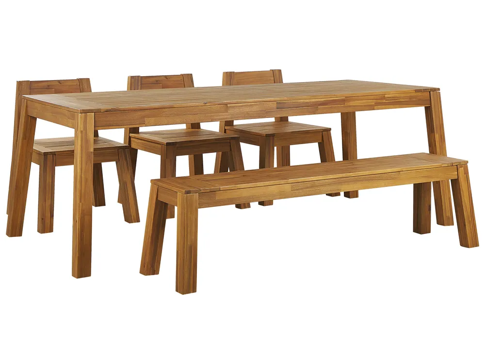 Gartenmöbel Set 6-Sitzer LIVORNO Akazienholz Braun