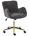 Desk Chair MISORELA Chenille Dark Grey