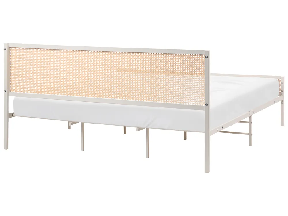 Bed PE Rattan AVANTON 180 x 200 cm (EU Super King) Beige_1116764
