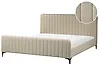 Bett mit Lattenrost Bouclé LUNAN 180 x 200 cm Beige