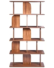 5 Tier Bookcase ESPERANCE 186 cm Dark Brown_1188016