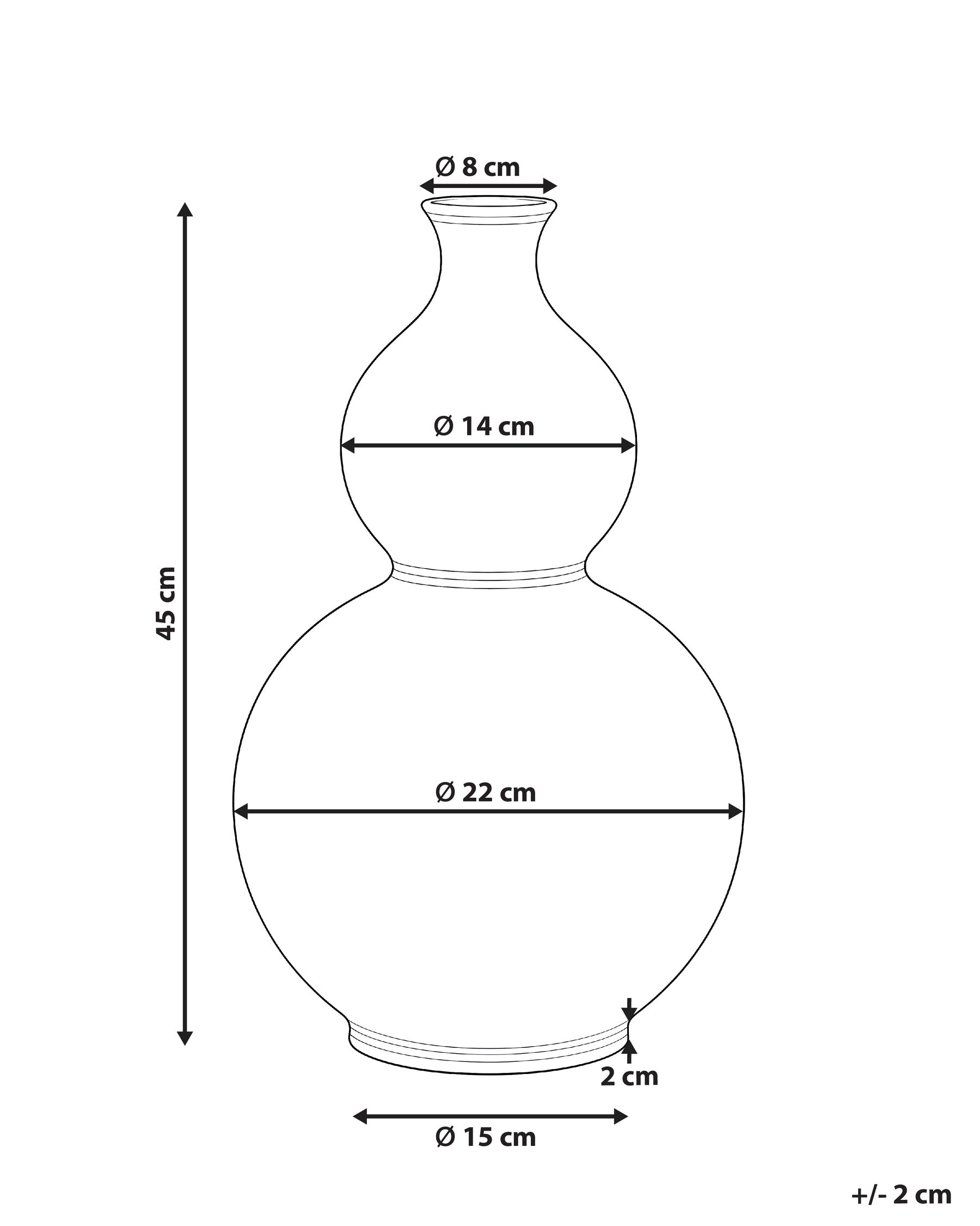 Blumenvase MOSTOLES 45 cm Porzellan Weiß / Blau_1052862