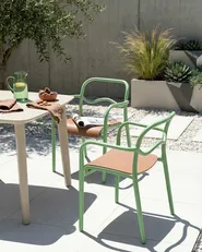 Gartenstuhl 2er Set THASOS Kunststoff Grün_1045537