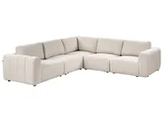 Modul Ecksofa 5-Sitzer KIVVIK Bouclé Cremeweiß rechtsseitig_1045646