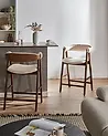 Set mit 2 Barstühlen DAY Bouclé Braun / Hellbeige